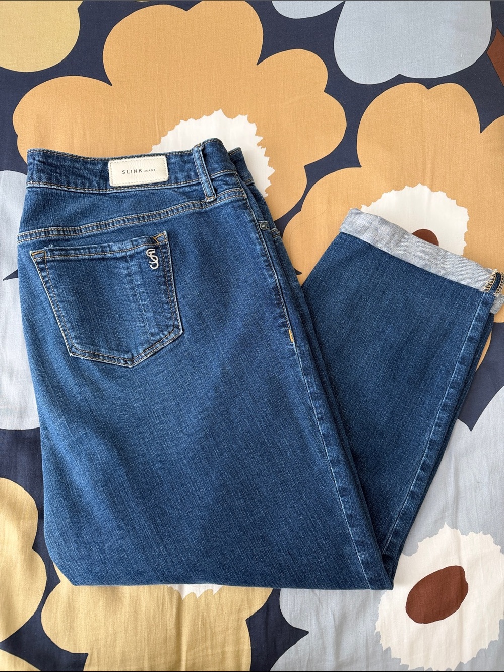 Slink Plus Size Mid Rise Crop Boyfriend Jeans, size 16